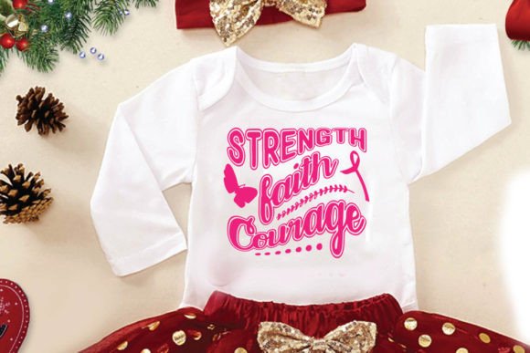Breast Cancer T-Shirt Design: Strength Graphics
