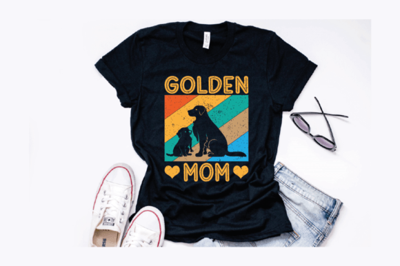 Golden Retriever Design: Graphics & T-Shirt Designs for Handmade Makers