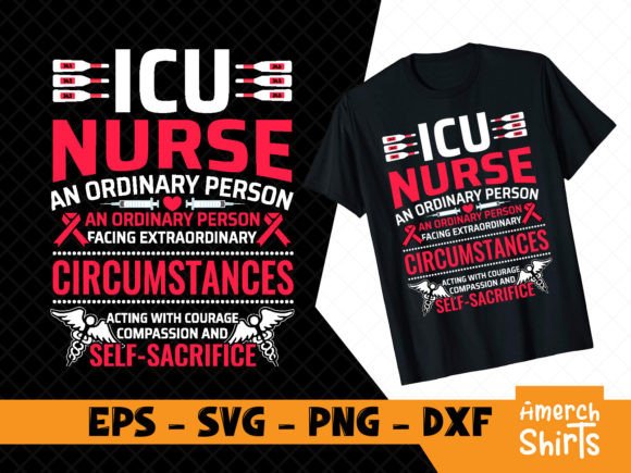ICU Nurse SVG Graphics for T-Shirt Designs