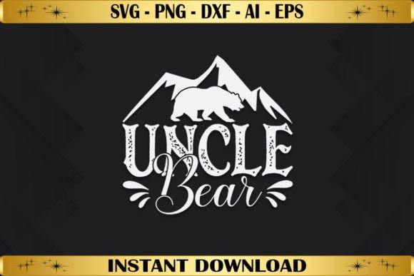 Uncle Bear Camping Graphics for T-Shirt Designs