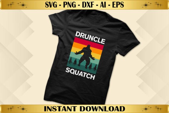 Uncle Squatch Graphics for T-Shirt Designs